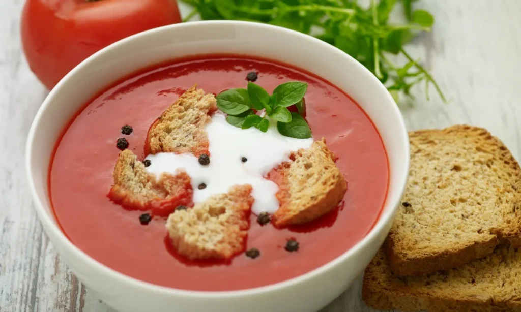 Tomatensoep uit de slowcooker is zo'n typische soep voor echt elk seizoen!